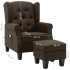 Sillón de masaje con reposapiés tela