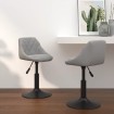 Sillas de comedor giratorias 2 uds de terciopelo gris claro