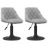 Sillas de comedor giratorias 2 uds de terciopelo gris