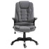 Silla de oficina de cuero sintético gris