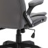 Silla de oficina de cuero sintético gris