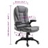 Silla de oficina de cuero sintético gris