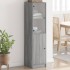 Aparador con puerta de vidrio gris Sonoma 35x37x142