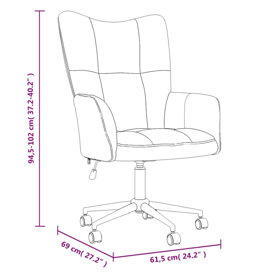 Sillón de relax de terciopelo gris