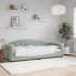 Sofá cama sin colchón terciopelo gris claro 80x200