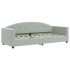 Sofá cama sin colchón terciopelo gris claro 80x200