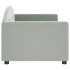 Sofá cama sin colchón terciopelo gris claro 80x200
