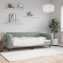 Sofá cama sin colchón terciopelo gris claro 90x190