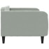 Sofá cama sin colchón terciopelo gris claro 90x190