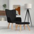 Sillón de relax con reposapiés tela
