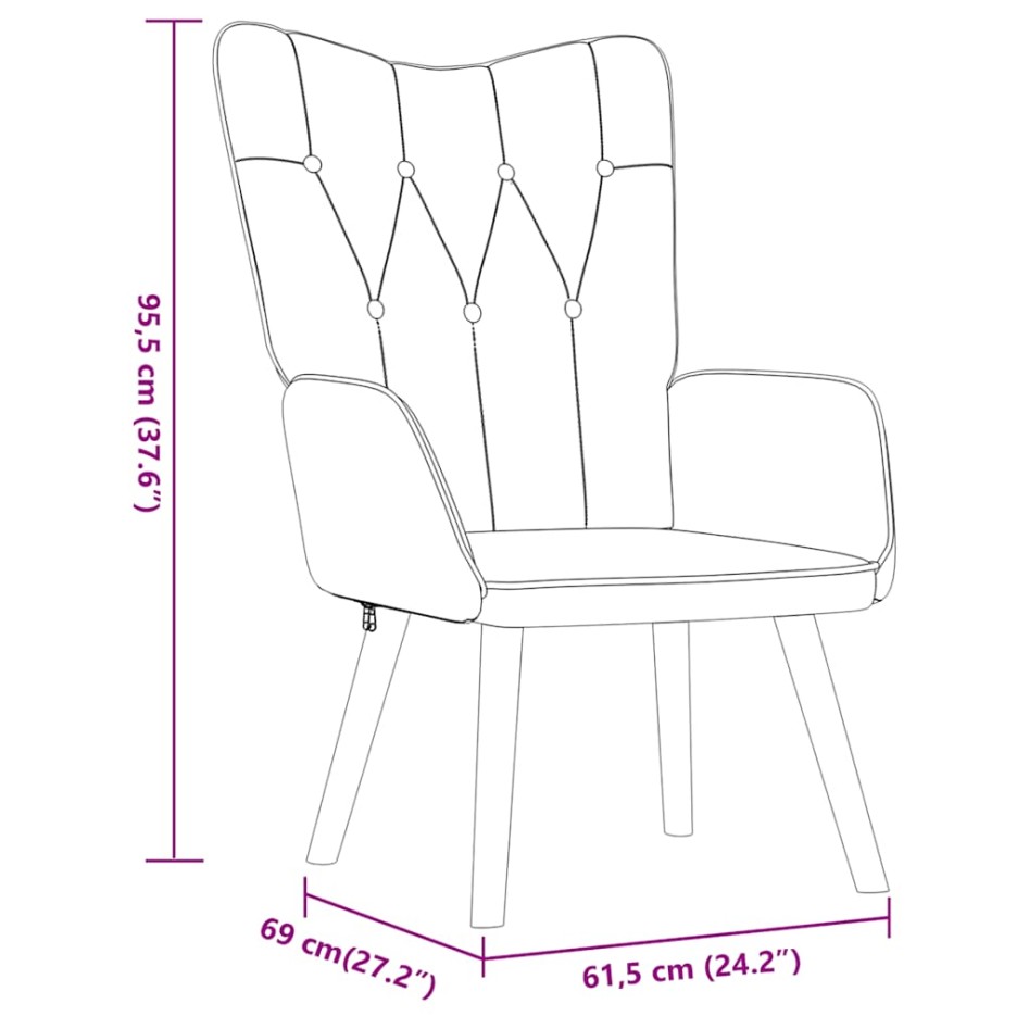 Sillón de relax con reposapiés tela