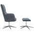 Sillón de relax con taburete terciopelo gris
