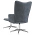 Sillón de relax con taburete terciopelo gris