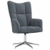 Sillón de relax con taburete terciopelo gris