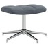 Sillón de relax con taburete terciopelo gris