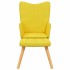 Silla de relajación con reposapiés tela amarillo
