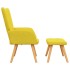 Silla de relajación con reposapiés tela amarillo