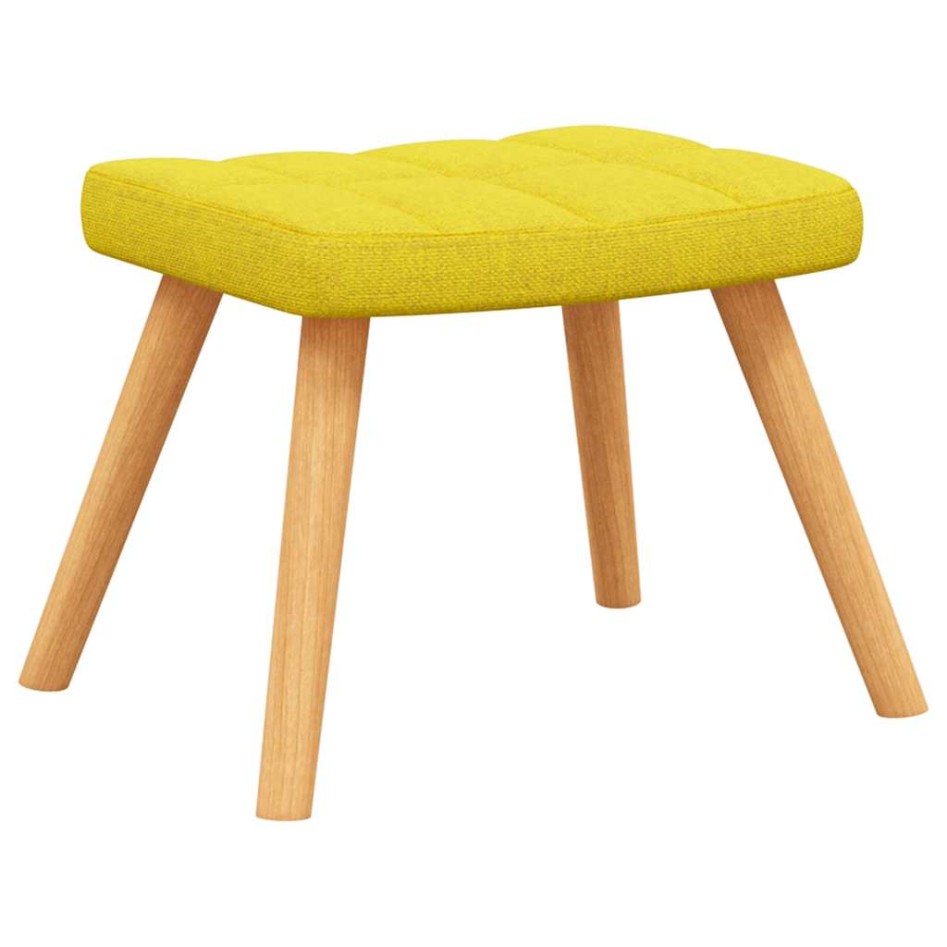 Silla de relajación con reposapiés tela amarillo