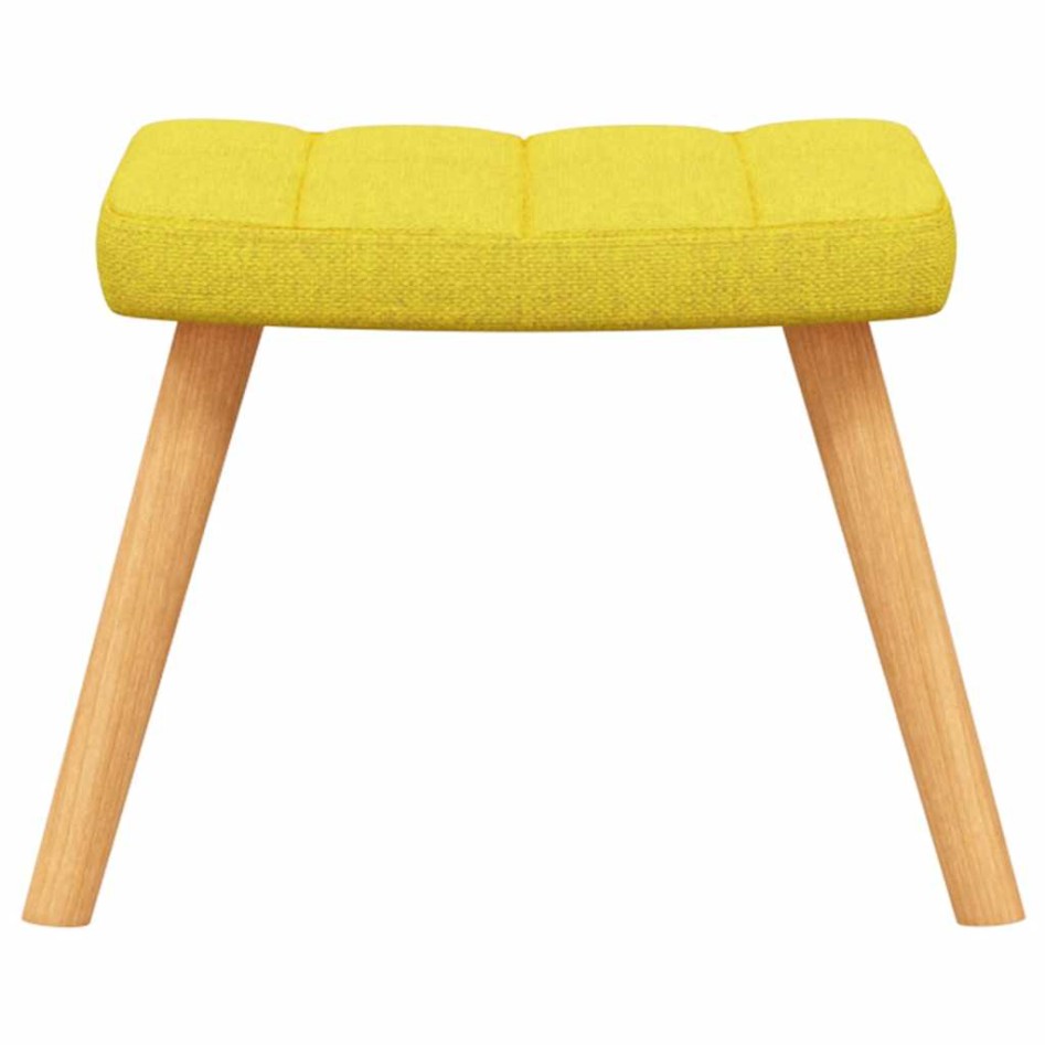 Silla de relajación con reposapiés tela amarillo