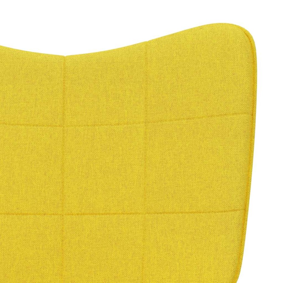 Silla de relajación con reposapiés tela amarillo