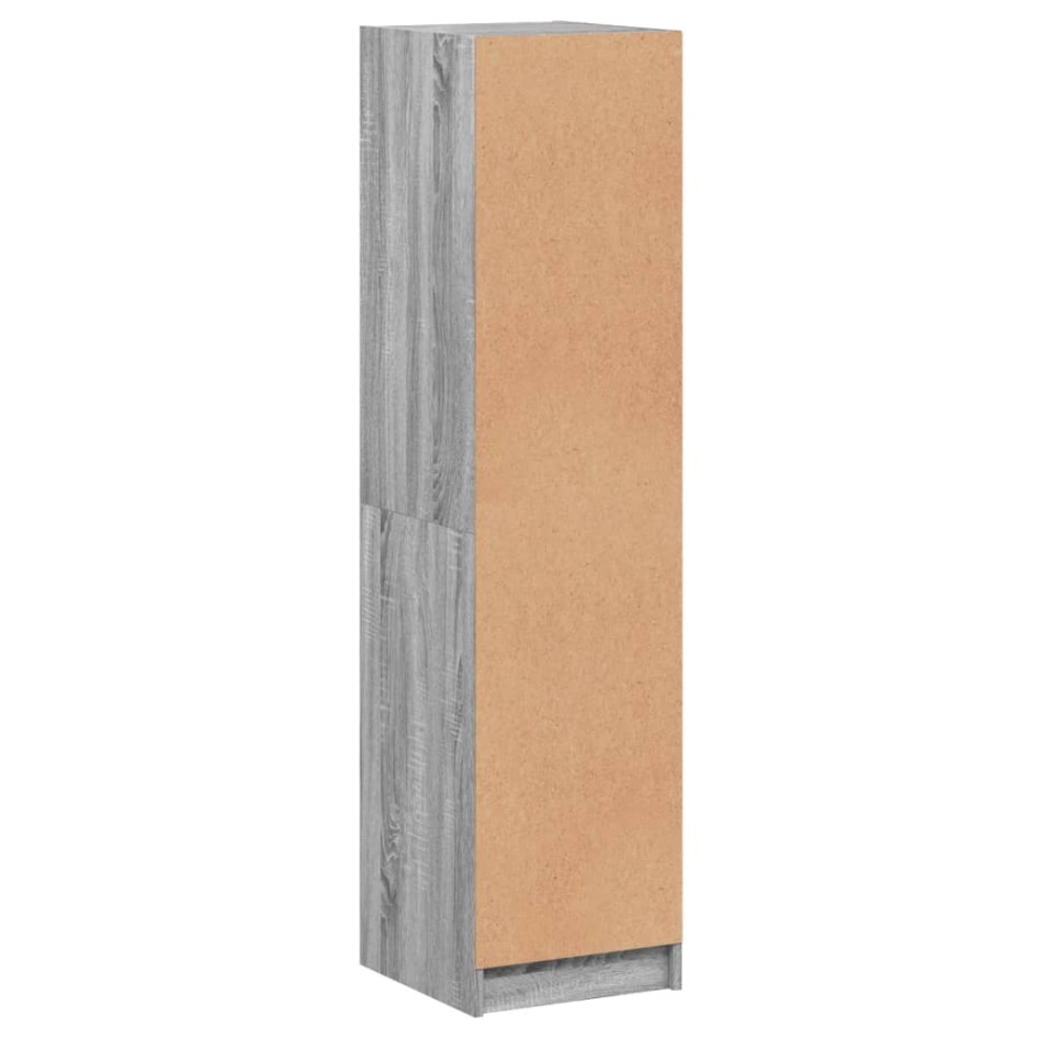 Aparador con puerta de vidrio gris Sonoma 35x37x142