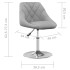 Sillas de comedor giratorias 2 uds de terciopelo gris