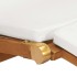 Tumbona con cojín blanco crema madera maciza de