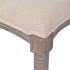 Banco de madera maciza y lino blanco crema 150x40x48