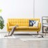 Sofá de 3 plazas tapizado de tela amarillo 172x70x82