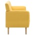 Sofá de 3 plazas tapizado de tela amarillo 172x70x82