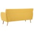 Sofá de 3 plazas tapizado de tela amarillo 172x70x82