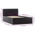 Cama canapé hidráulica cuero sintético negro 100x200
