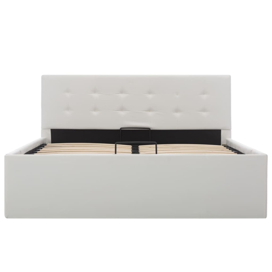 Cama canapé hidráulica sin colchón blanco 120x200