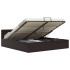 Cama canapé hidráulica cuero sintético gris 160x200