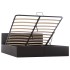 Cama canapé hidráulica cuero sintético gris 160x200