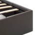 Cama canapé hidráulica cuero sintético gris 160x200