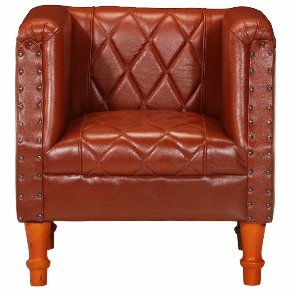 Sillón de cuero de cabra auténtico