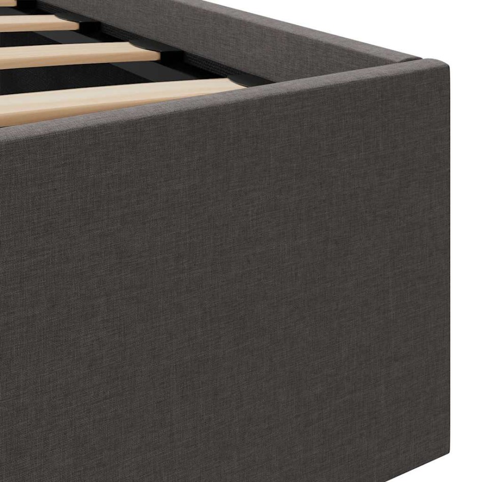 Cama canapé hidráulica de almacenaje sin colchón gris