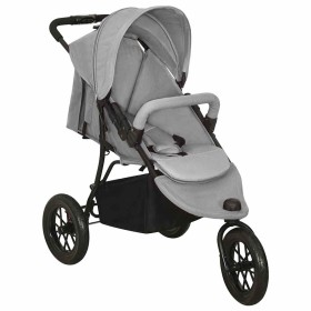 Carrito de bebés de acero gris