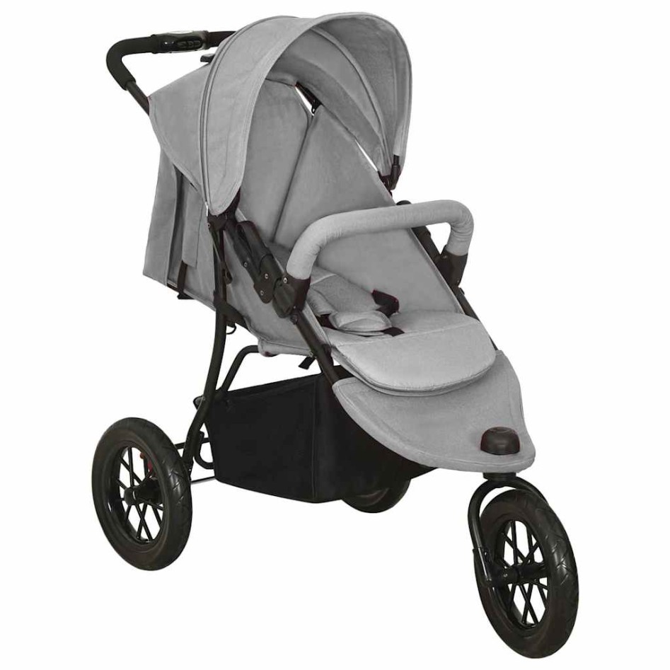 Carrito de bebés de acero gris