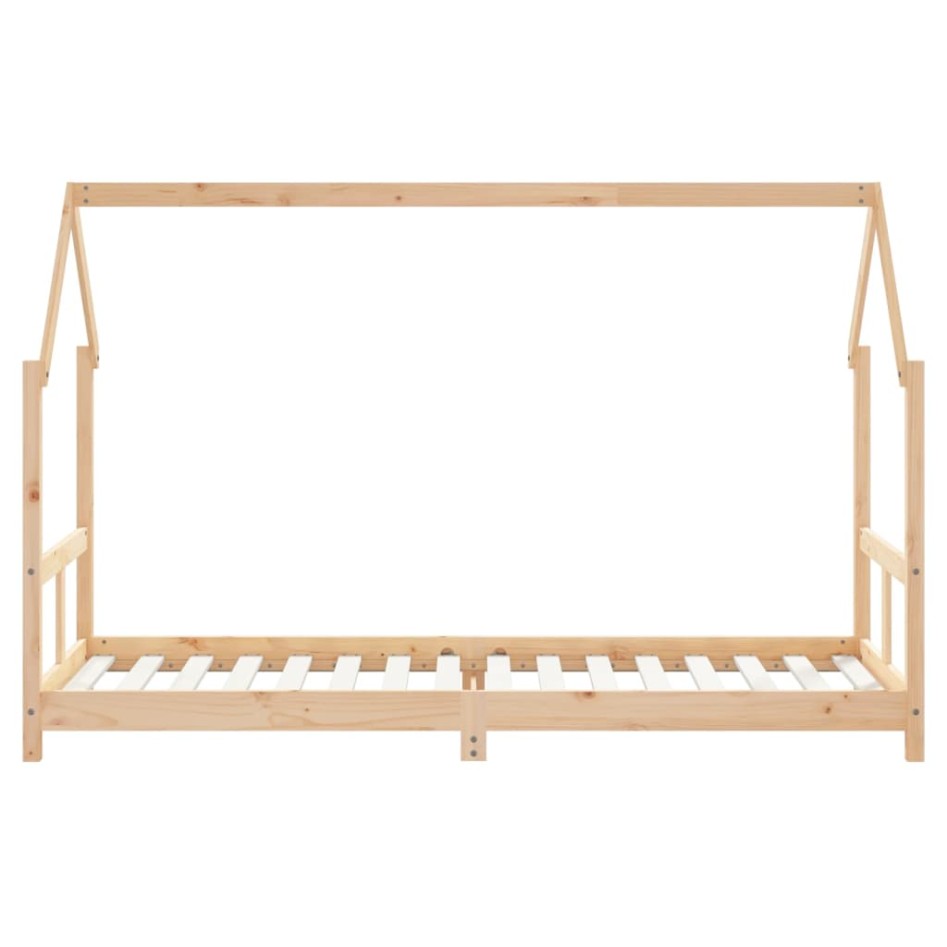 Estructura de cama para niños madera maciza de pino 80x200