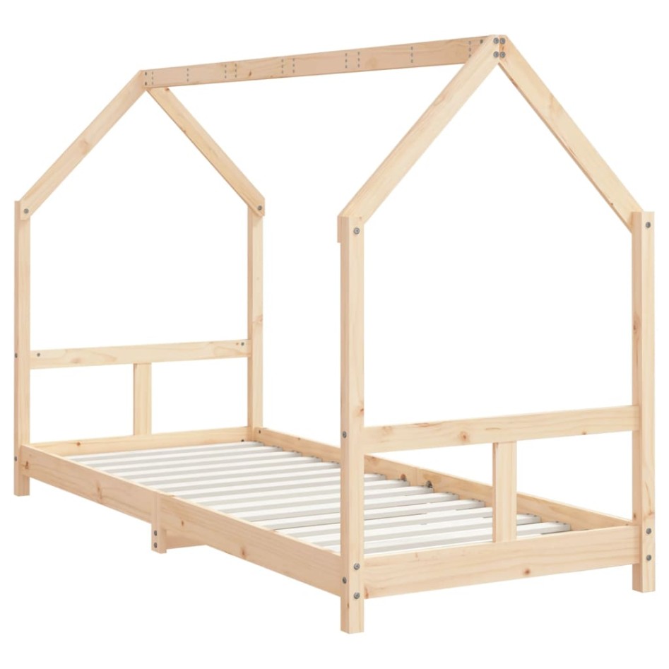 Estructura de cama para niños madera maciza de pino 80x200