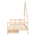 Estructura de cama infantil con cajones madera pino 90x190