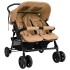 Carrito para gemelos de acero gris