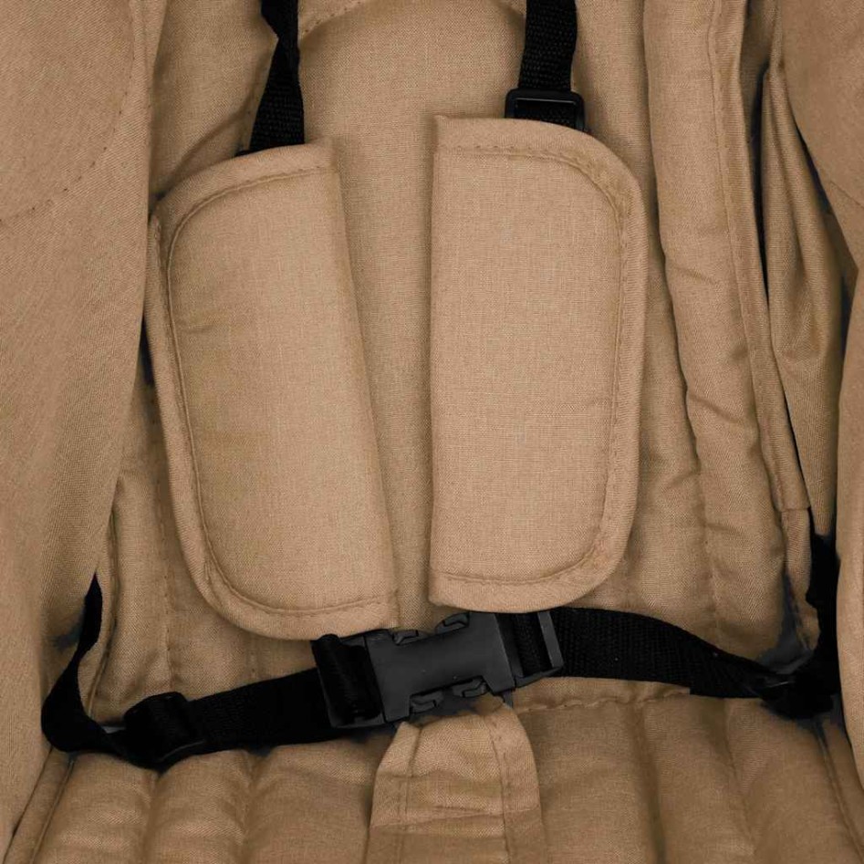 Carrito para gemelos de acero gris