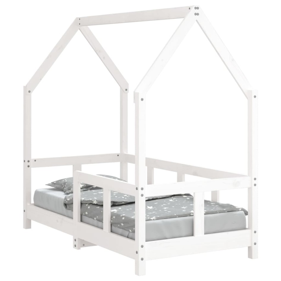 Estructura de cama para niños madera de pino blanco 70x140