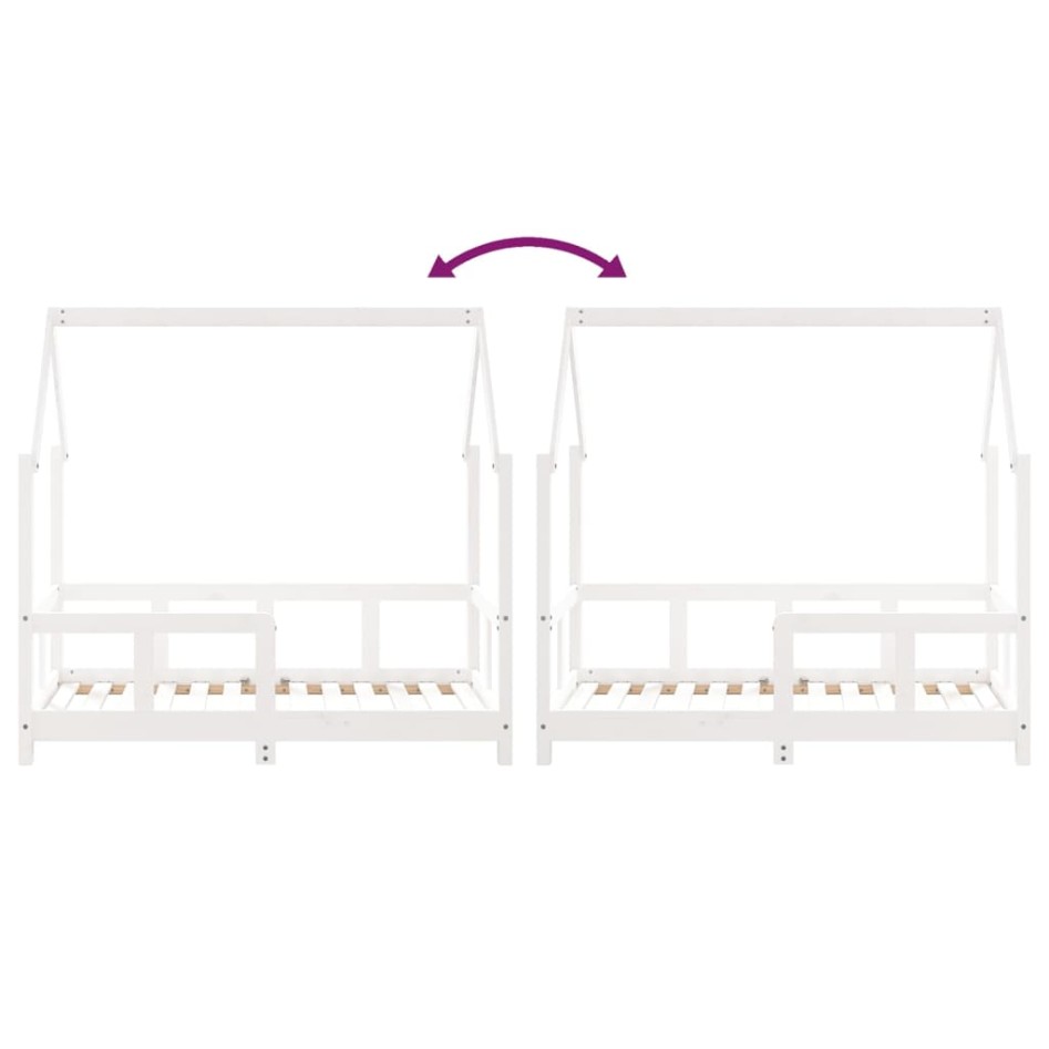 Estructura de cama para niños madera de pino blanco 70x140