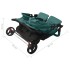 Carrito para gemelos de acero