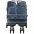 Carrito para gemelos de acero azul
