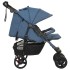 Carrito para gemelos de acero azul